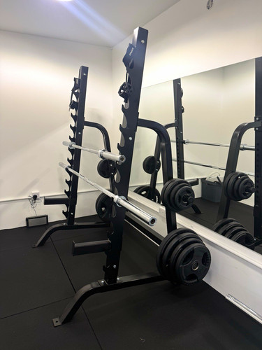 Black squat rack for - black, gym
